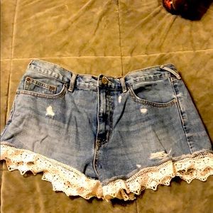 High waisted Jean short